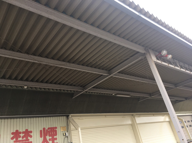 倉庫建屋全面塗替え並びに屋根部補修工事