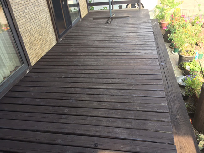 ウッドデッキ塗装工事