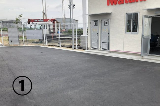 アスファルトライン・文字塗装工事