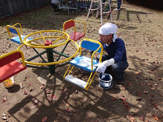 公園遊具塗装