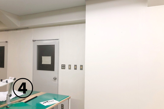 事務室内天井並びに壁面、塗装修繕工事