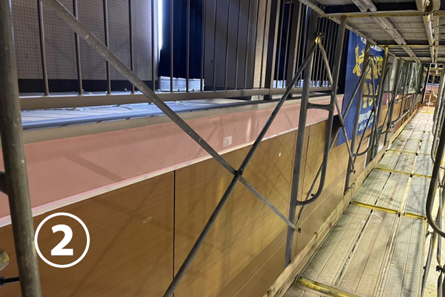 幼・小・中学校災害復旧工事（中学校体育館クラック補修）